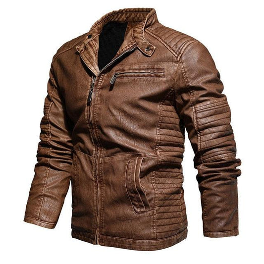 Men’s Motorcycle Jacket 2021 Autumn Winter Men New Faux PU Leather Jackets Casual Embroidery Biker Coat (TM3)(TM4)(CC1)(2U100)(TG2)