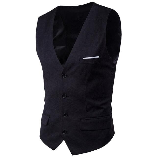 Men's Trending Dress Suit Vest - New Slim Fit V Neck - Tuxedo Vest (T3M)(T4G)(F8)(F10)
