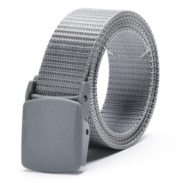 Men's Outdoor Sports Military Tactical Nylon Adjustable Belt - Canvas Waist Belt - With Metal Plastic Buckle (MA1)(F17)