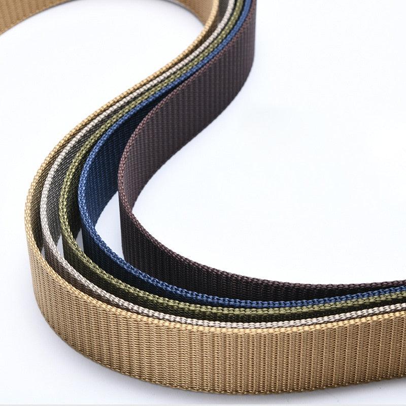 Men's Outdoor Sports Military Tactical Nylon Adjustable Belt - Canvas Waist Belt - With Metal Plastic Buckle (MA1)(F17)