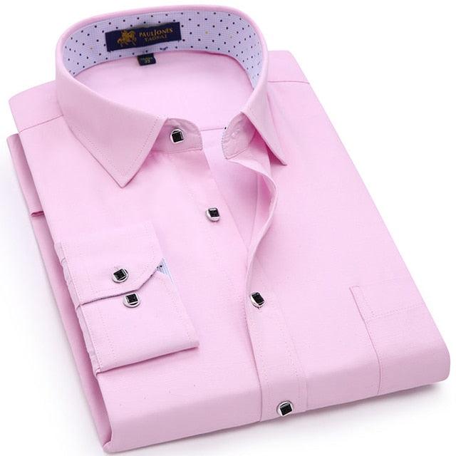 Men's Regular-fit Long Sleeve Solid Linen Shirt - Single Patch Pocket Square Collar Button-up Thin Shirts (TM1)(T2G)(F10)(F8)(F10)