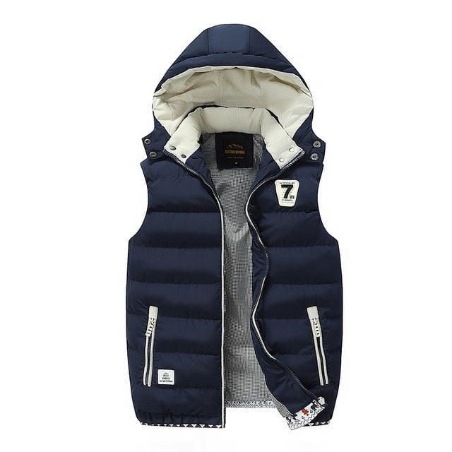 Men's Vest - Winter Down Vest Casual Waistcoat - Men's Sleeveless Jacket (D8)(T3M)