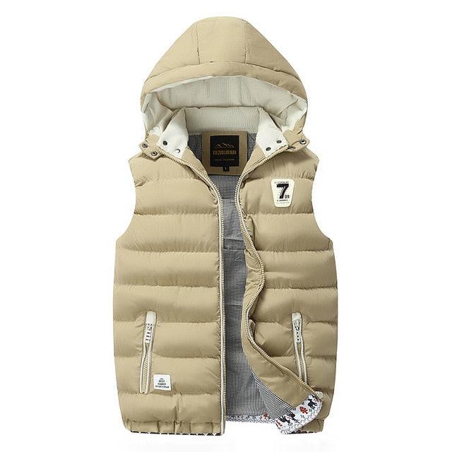 Men's Vest - Winter Down Vest Casual Waistcoat - Men's Sleeveless Jacket (D8)(T3M)