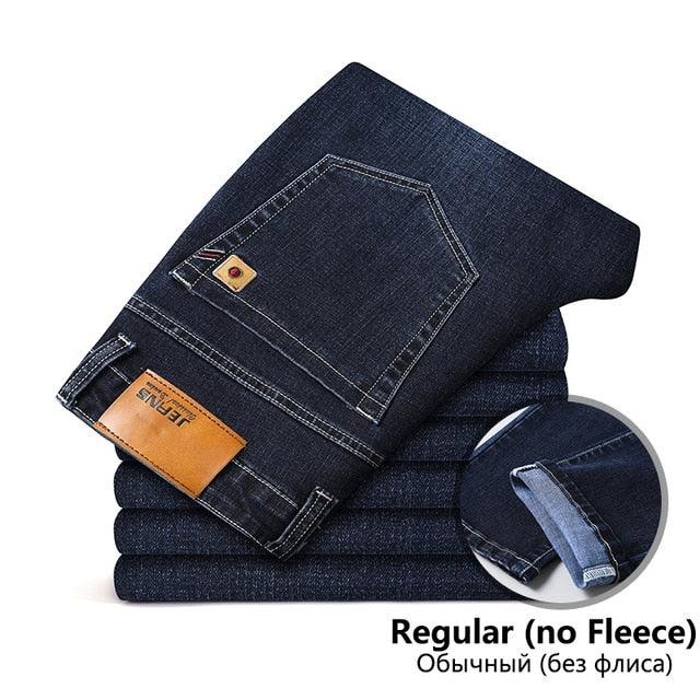 Men's Winter Jeans - Warm Thick Stretch Denim Fleece Jean Straight Fit Trousers (TG2)(CC2)(F9)(F11)(F10)