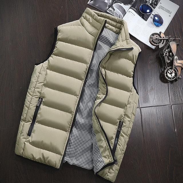 Men's Jacket - Sleeveless Vest - Winter Fashion Casual Slim Coats Vest (D8)(T3M)