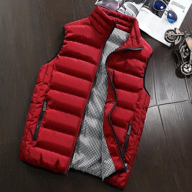 Men's Jacket - Sleeveless Vest - Winter Fashion Casual Slim Coats Vest (D8)(T3M)