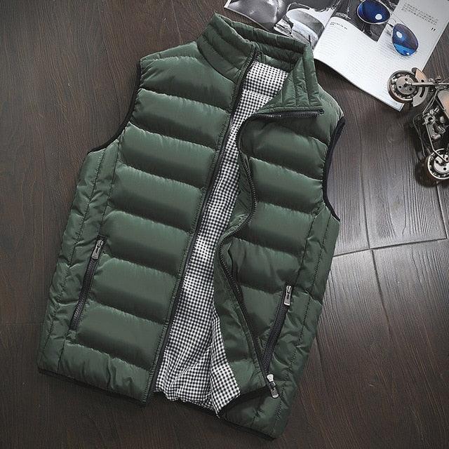 Men's Jacket - Sleeveless Vest - Winter Fashion Casual Slim Coats Vest (D8)(T3M)