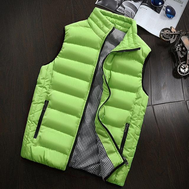 Men's Jacket - Sleeveless Vest - Winter Fashion Casual Slim Coats Vest (D8)(T3M)