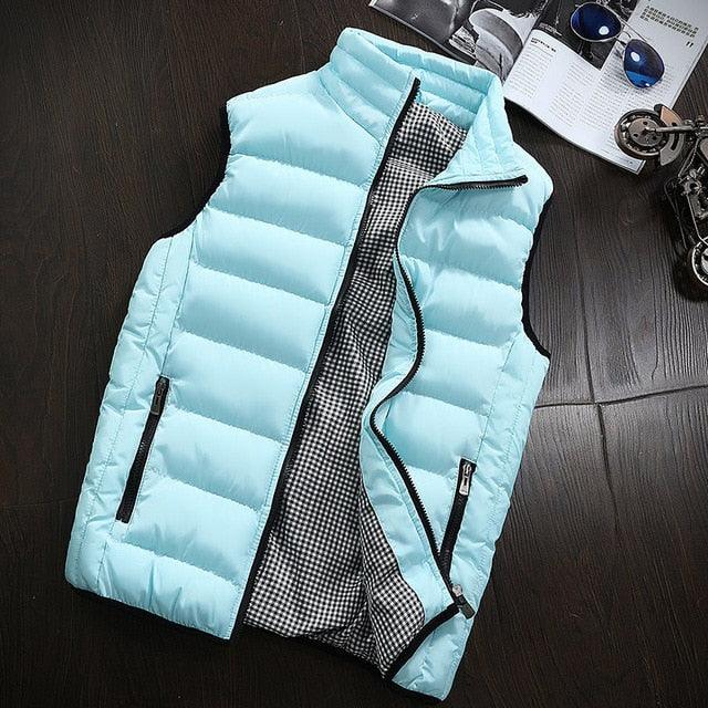 Men's Jacket - Sleeveless Vest - Winter Fashion Casual Slim Coats Vest (D8)(T3M)