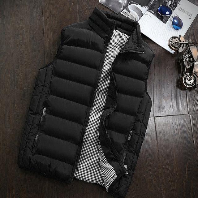Men's Jacket - Sleeveless Vest - Winter Fashion Casual Slim Coats Vest (D8)(T3M)