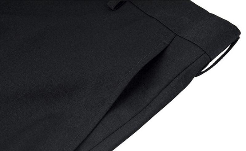 Men's Slim Fit Straight Dress Pants - Flat Front Causal Trousers (TG1)