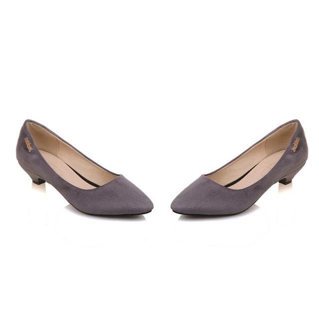 Amazing Low Heels Women Pumps Shoes - Fashion Strange Style Heels - Shallow Pointed Toe Shoes (D37)(SH3)(SH1)(FS)