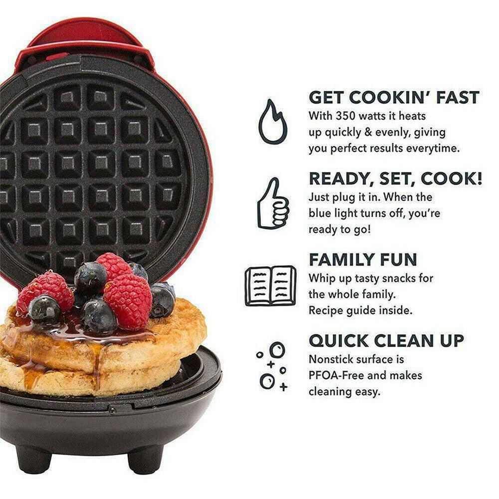 Mini Electric Non-Stick Waffle Maker Mold Pancake Bakeware Pan Bubble Egg Cake Oven (2H1)(F59)