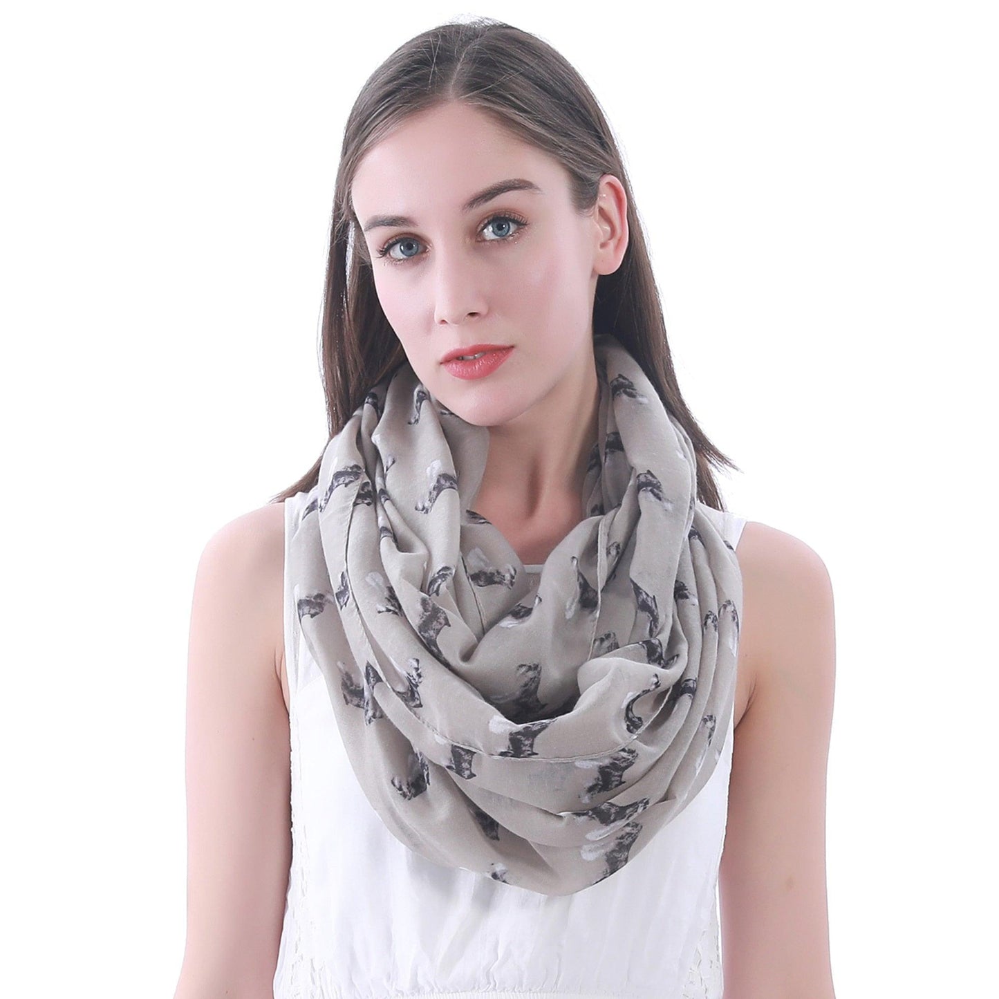 Print Women's Infinity Loop Tube Scarf Wrap - Soft Lightweight (1U87)