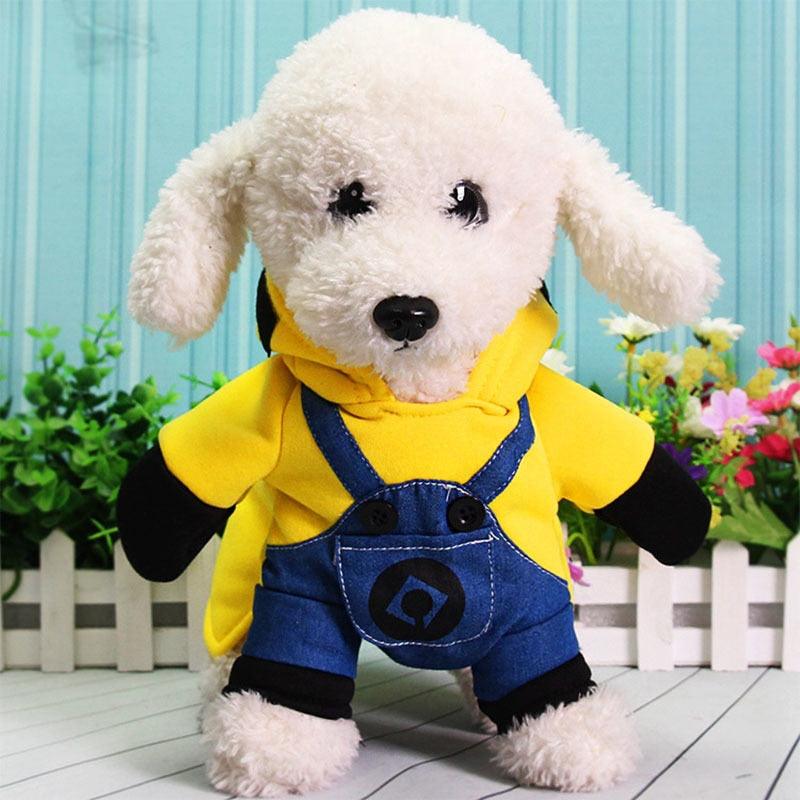 Minions Cosplay Dog Clothes - Small Dogs Winter French Bulldog Coat Cartoon Dog Halloween Costume (D69)(W5)(W7)