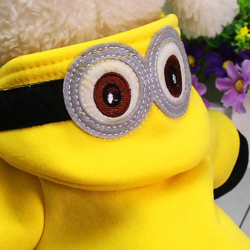Minions Cosplay Dog Clothes - Small Dogs Winter French Bulldog Coat Cartoon Dog Halloween Costume (D69)(W5)(W7)