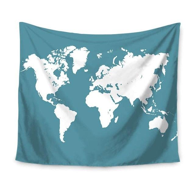 World Map Indian Tapestry Hippie Wall Hanging Tapestries Boho Bedspread Beach Towel Yoga Mat Blanket (4BM)(F63)