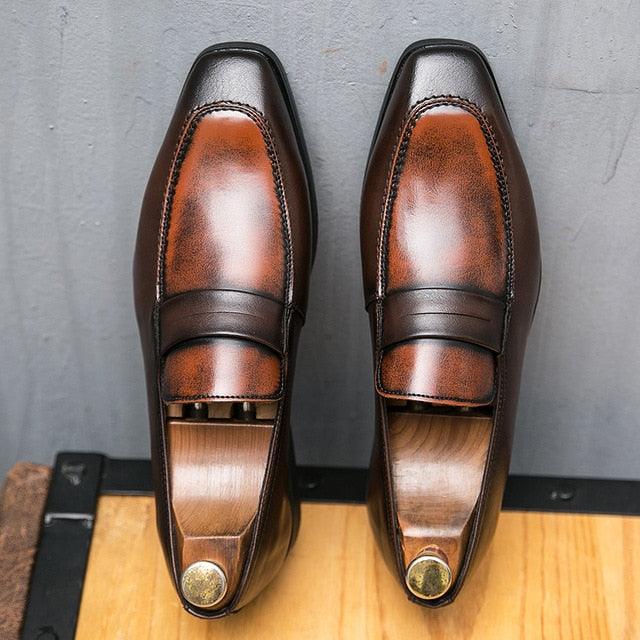 Men's Dress Shoes- PU Leather Casual British Office Shoes (D14)(MSF3)