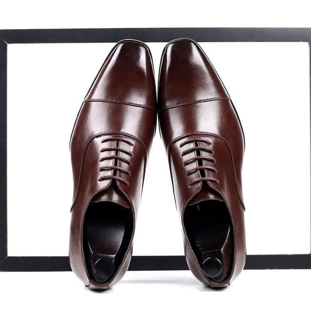 Classic Men's Dress Shoes - Derby PU Leather Elegant Suit Business Formal Oxfords Shoes (D14)(MSF1)