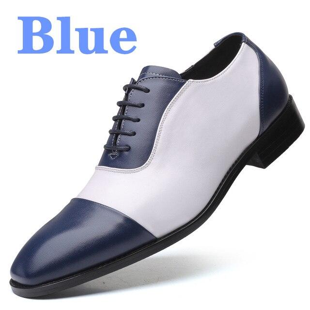 Oxford PU Leather Men's Dress Shoes - Brogue Men Flats Loafers (MSF1)(MSC4)(MSC1)(F14)