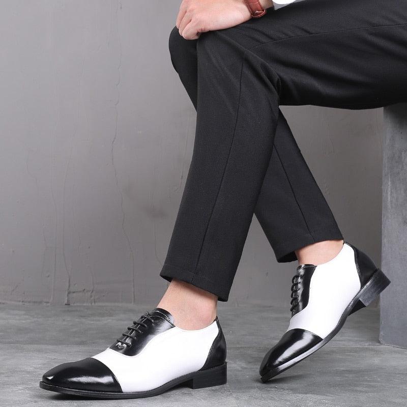 Oxford PU Leather Men's Dress Shoes - Brogue Men Flats Loafers (MSF1)(MSC4)(MSC1)(F14)