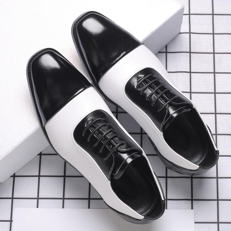 Oxford PU Leather Men's Dress Shoes - Brogue Men Flats Loafers (MSF1)(MSC4)(MSC1)(F14)