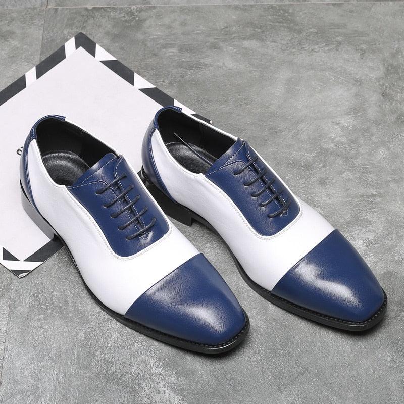 Oxford PU Leather Men's Dress Shoes - Brogue Men Flats Loafers (MSF1)(MSC4)(MSC1)(F14)