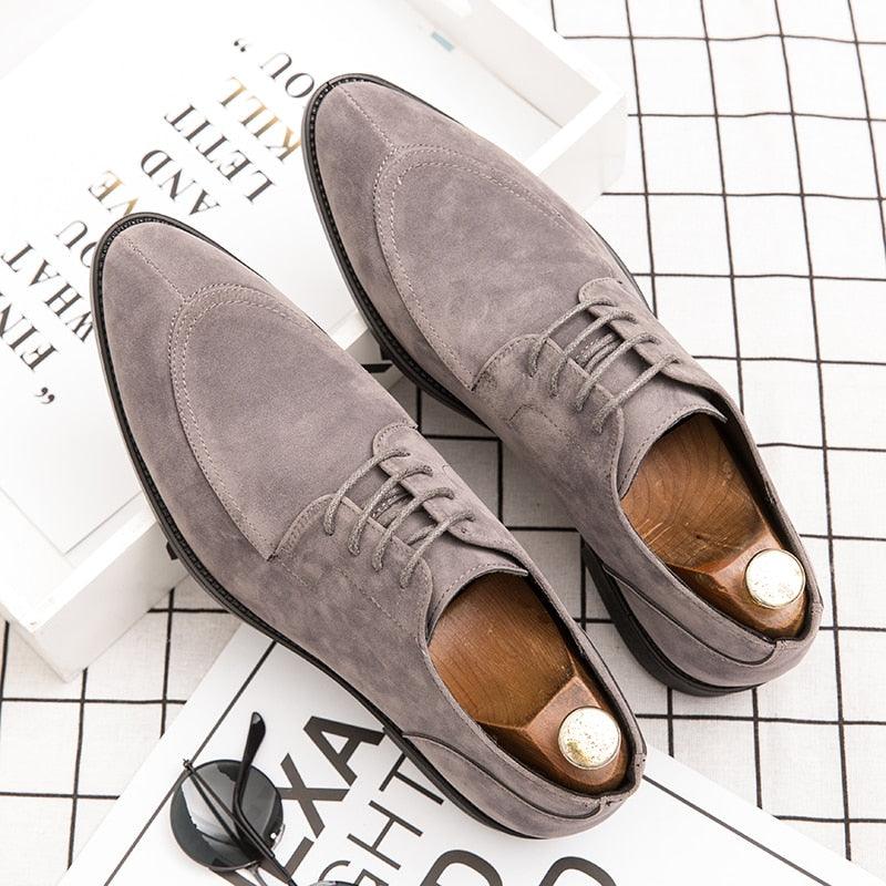Men Flats Casual Pointy Lace-up Dress Shoes (MSF2)(MSC4)(MSC1)