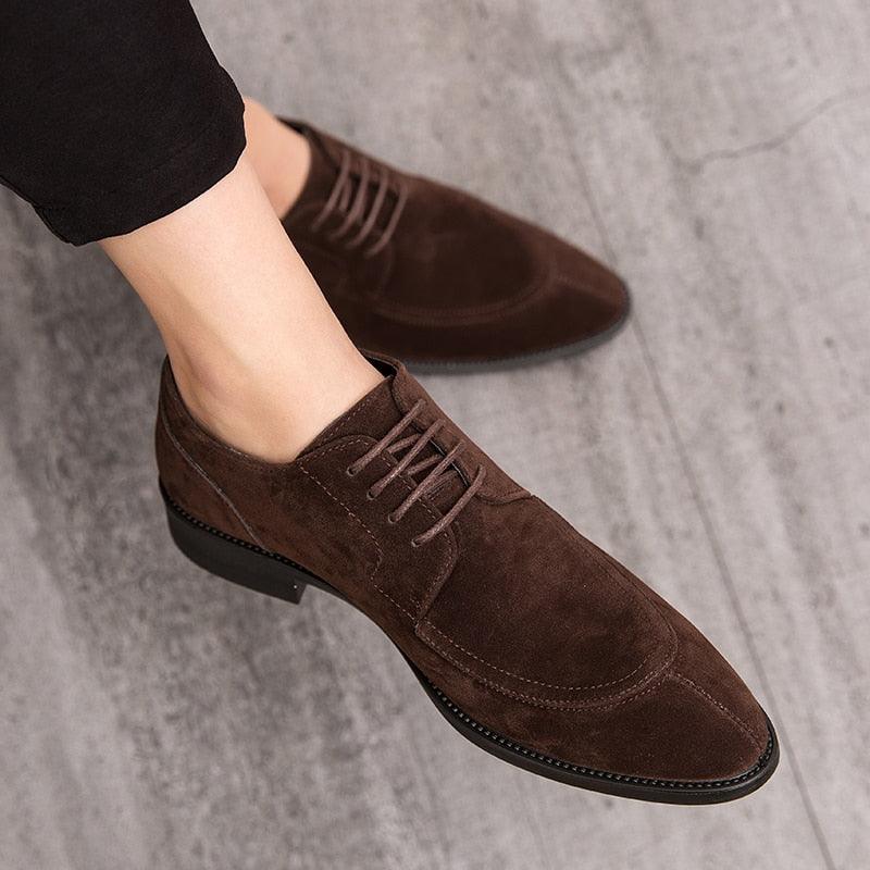 Men Flats Casual Pointy Lace-up Dress Shoes (MSF2)(MSC4)(MSC1)