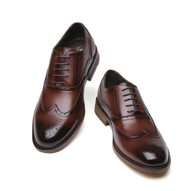 Great Brogue Gentleman Dress Shoes - Pointy Lace-up Office Business Wedding Suit Shoes (MSF1)(MSF4)(F14)