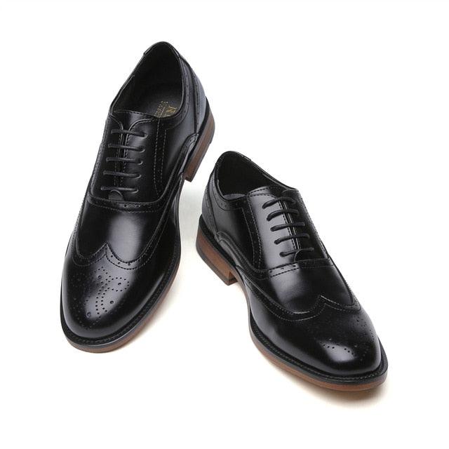 Great Brogue Gentleman Dress Shoes - Pointy Lace-up Office Business Wedding Suit Shoes (MSF1)(MSF4)(F14)