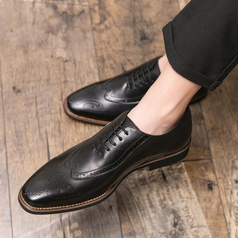 Pretty Uniform Dress Men's Shoes - British Men's Suit Formal Leather Shoes (D14)(MSF1)(MSF4)(MSC1)