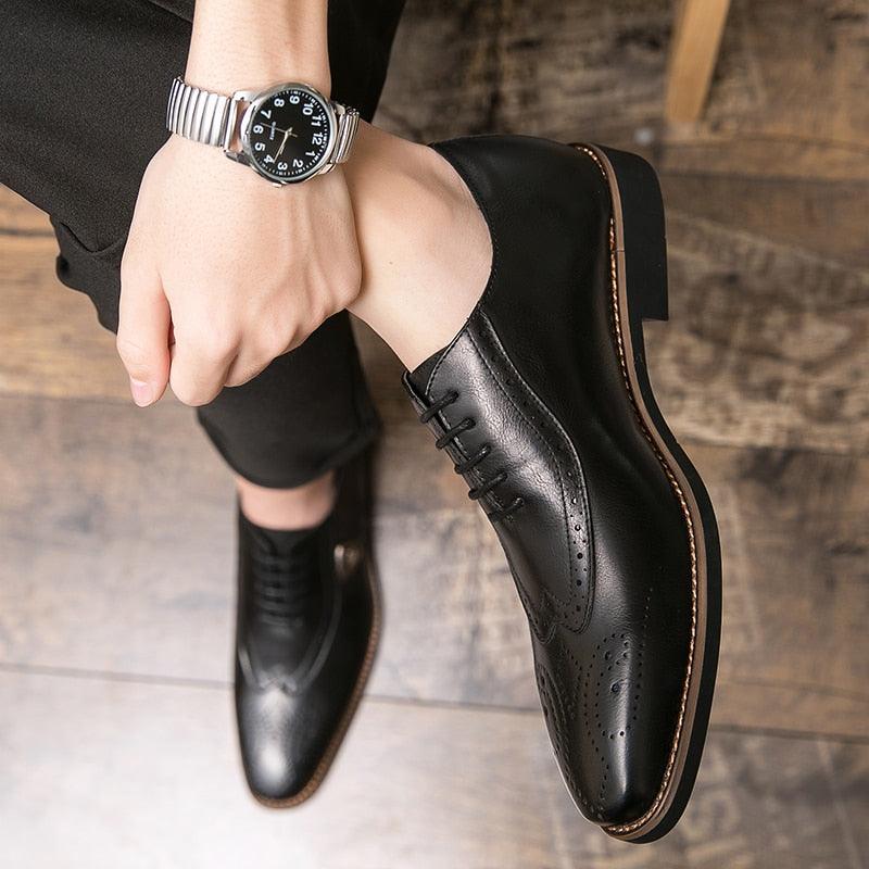 Pretty Uniform Dress Men's Shoes - British Men's Suit Formal Leather Shoes (D14)(MSF1)(MSF4)(MSC1)