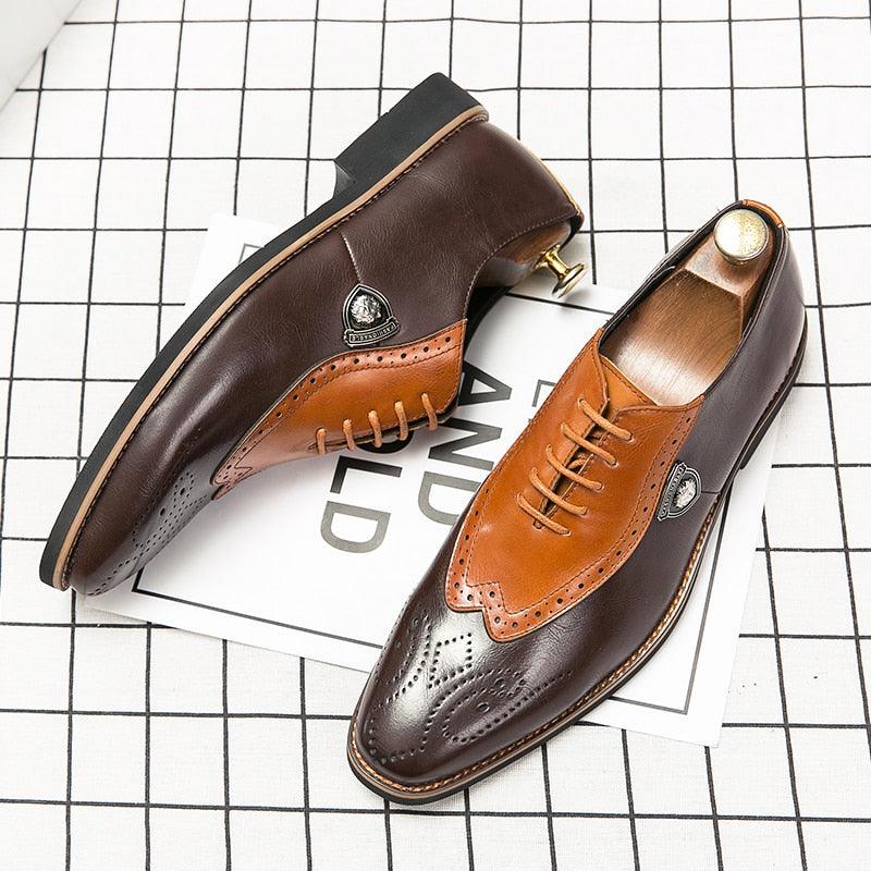 Pretty Uniform Dress Men's Shoes - British Men's Suit Formal Leather Shoes (D14)(MSF1)(MSF4)(MSC1)