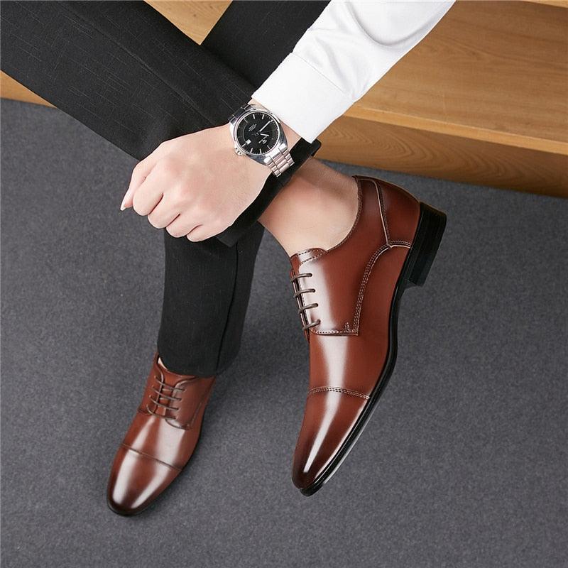 New Classic Business Shoes - Men Oxford British Dress Shoes -Gentleman Professional (D14)(MSF1)(MSC4)