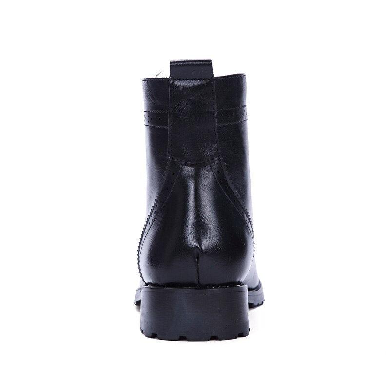 New Men PU Leather Ankle Oxford Boots - British Style Derby Shoes (MSB2)(MSF6)(MSB3)(F13)