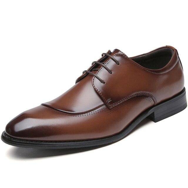 New Oxford Men's Dress Shoes - Cow Split Leather Super Quality Lace-up Business Shoes (MSF1)(MSF2)