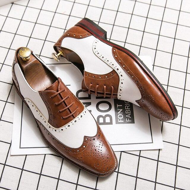 Oxford England Dress Men's Spring Autumn Italian Vintage Formal Shoes (D14)(MSF1)(MSF4)(MSC4)(MSC1)