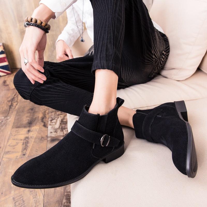 Great Spring Fall High Top Classic Boots - England Pointy Zipper Trendy Men Boots (MSB1)(MSF6)(MSB5)(MSC1)