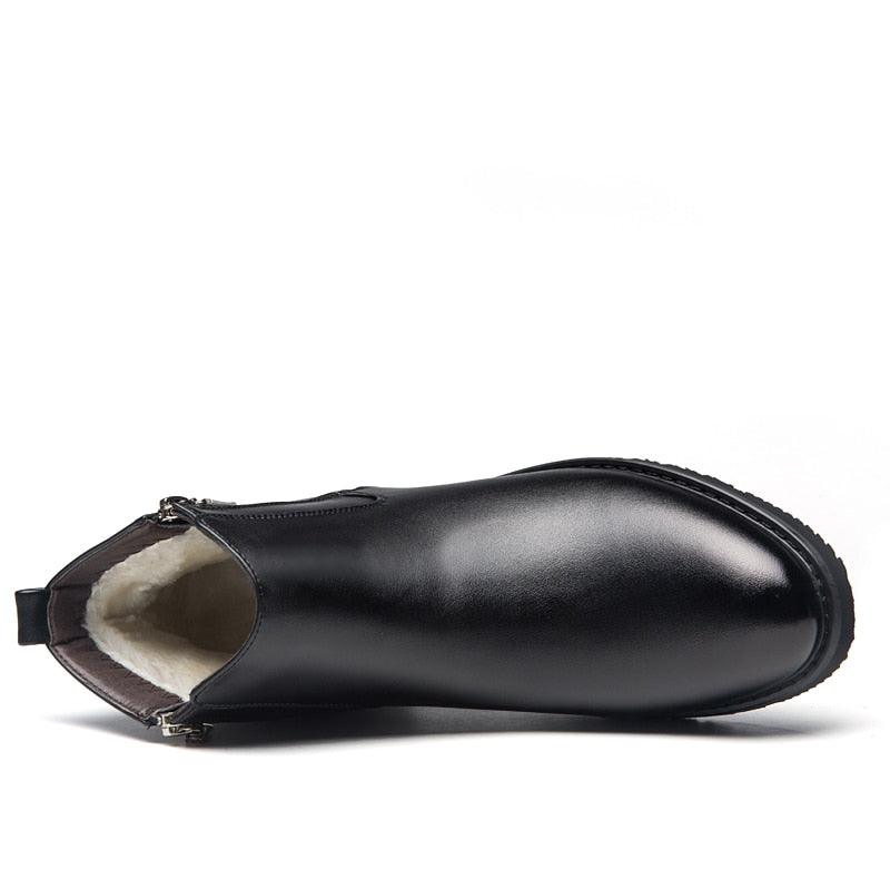 Winter Boots - Chelsea Pointed Toe Zip Business Solid Vintage Short Boots (MSB1)(MSF6)(MSB5)(MSC1)