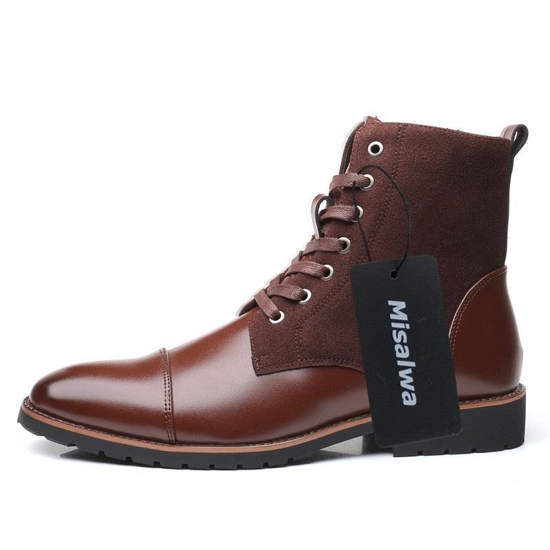 Winter / Spring Men Snow Boots - Warm Plush Men's Boots Pointy Winter Casual Boots (MSB2)(MSF6)(F16)(F13)