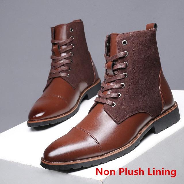 Winter / Spring Men Snow Boots - Warm Plush Men's Boots Pointy Winter Casual Boots (MSB2)(MSF6)(F16)(F13)