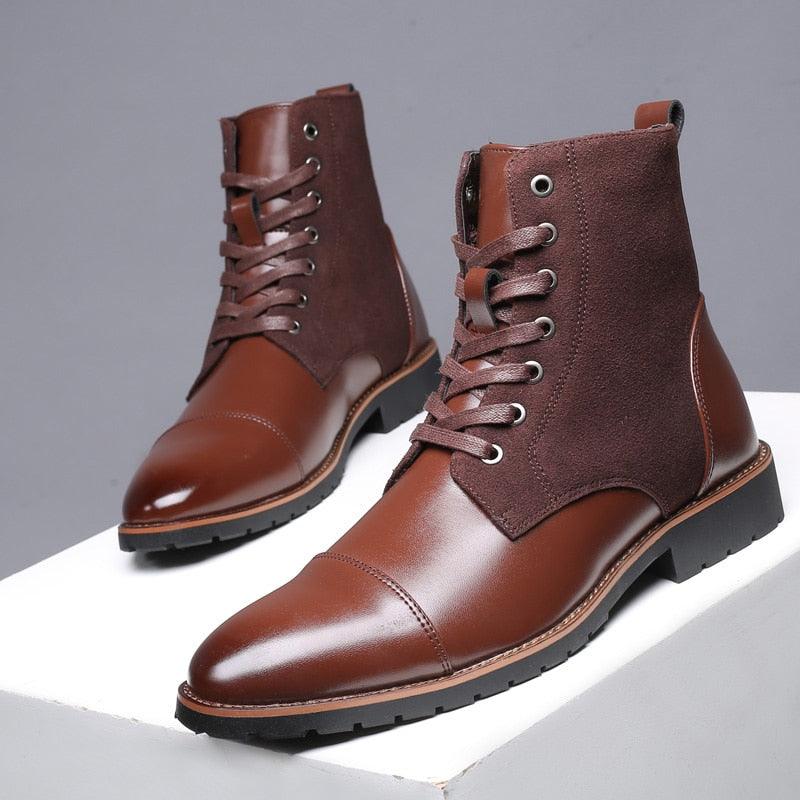 Winter / Spring Men Snow Boots - Warm Plush Men's Boots Pointy Winter Casual Boots (MSB2)(MSF6)(F16)(F13)