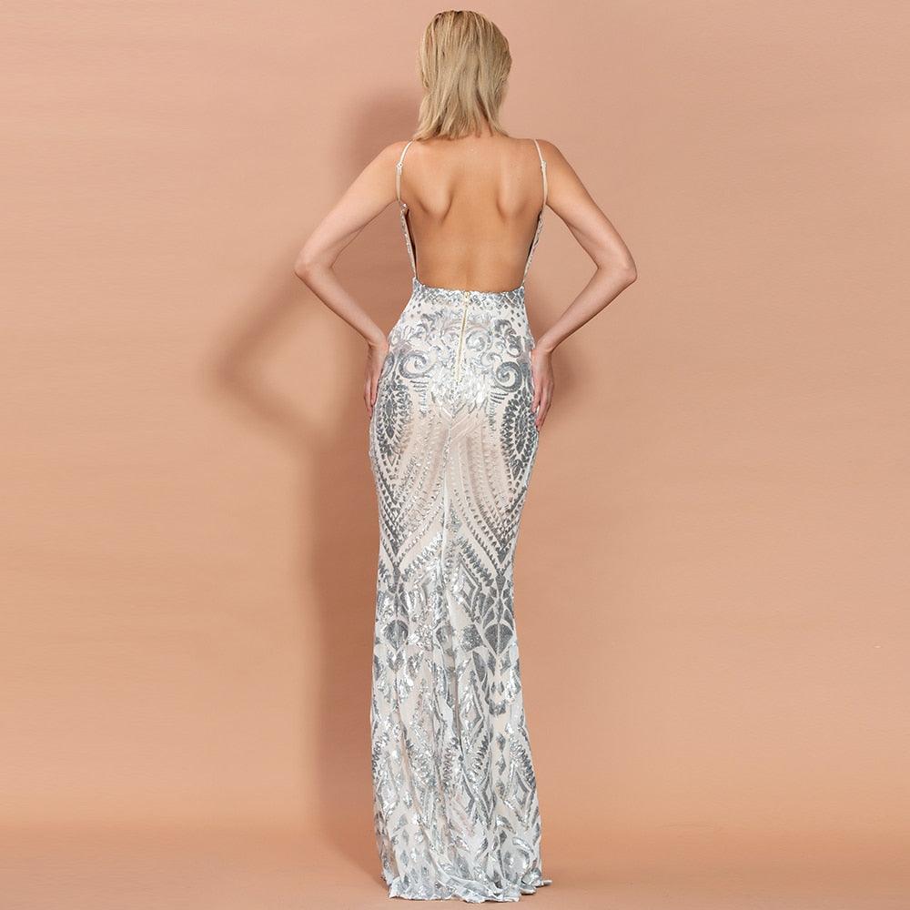Trending Women Sexy Off Shoulder Dress - Female Backless Maxi Elegant Party Reflective Dress (WSO4)(WSO3)(WSO5)(F18)