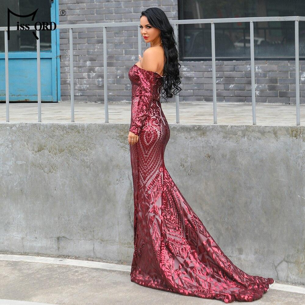 Gorgeous Long Sleeve Strapless Backless Dresses - Elegant Evening Reflective party Dress (D18)(WSO4)(WSO3)(BCD1)