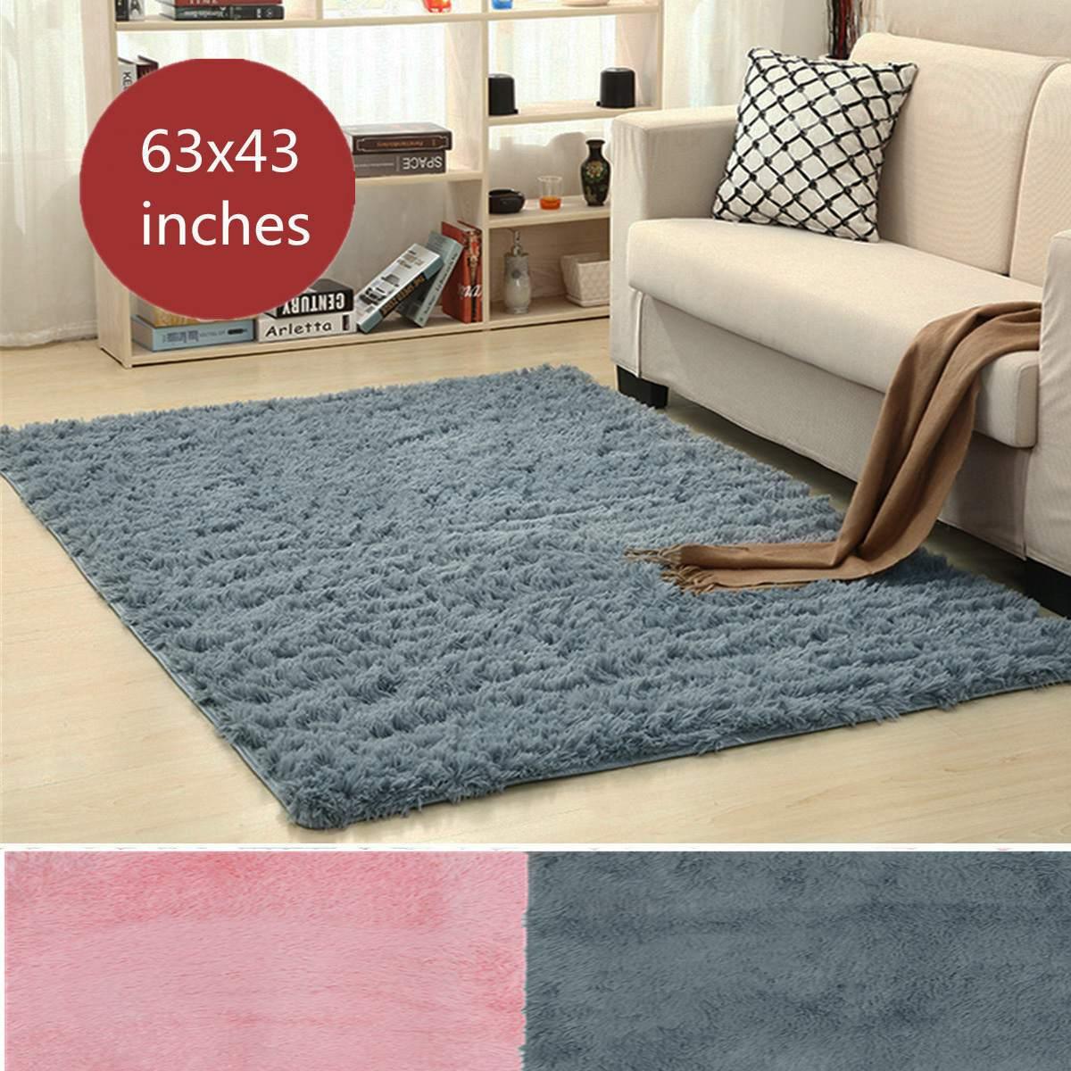 Modern Home Shaggy Floor Rug Carpet Tie Dyeing Plush Floor Fluffy Mats Kids Room Area Rug Living Room (RU2)(1U68)(F68)
