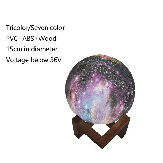 Modern creative design moon table lamp painted LED starry sky 3D night light (LL4)(F58)