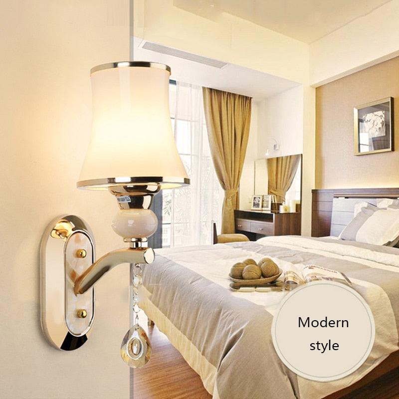 Modern novel metal glass Artistic style wall Lamp LED E14 220V Lustrous Wall Lights (LL6)(LL1)(F58)