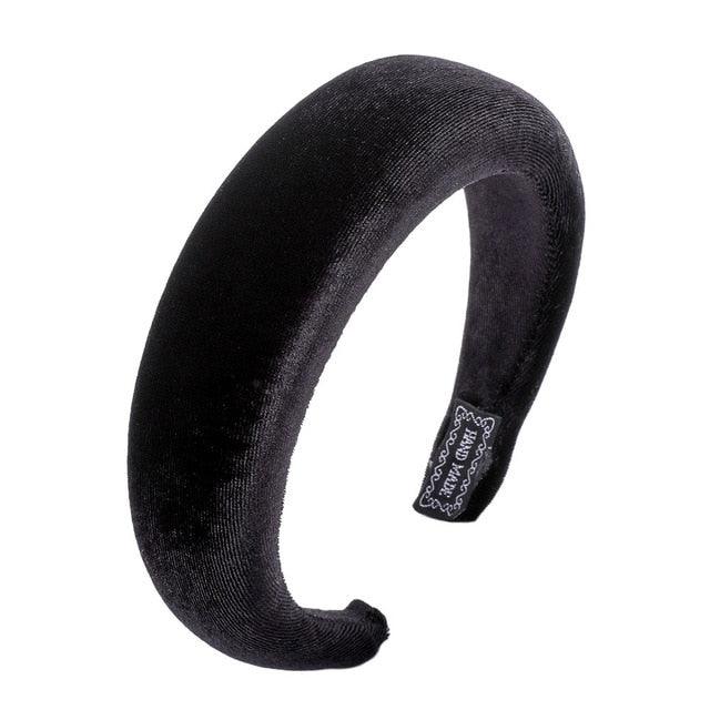 Great Female Bezel Head Silk Padded Headband - Women Solid Thick Hair Hoop Hairband (8WH1)(F88)