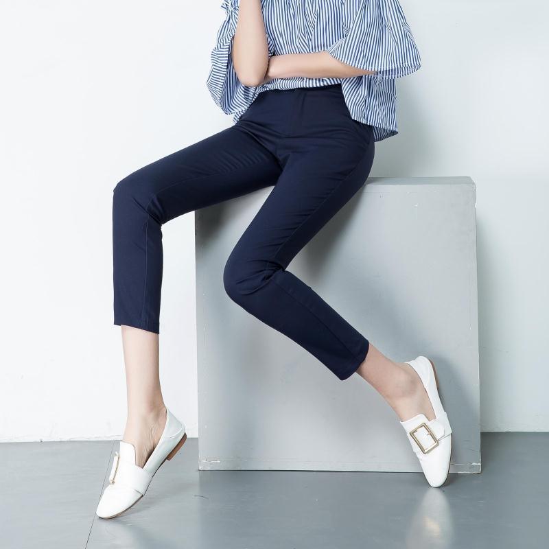 Plus Size Women's Pencil Pants - Women Spring Office Work Suit Pants - High Waist Breathable Cotton Trousers (BP)